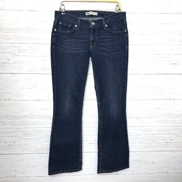 Levi's 524 Too Superlow Boot Cut Jeans Stretch size Juniors 11 length 32" - Picture 2 of 12